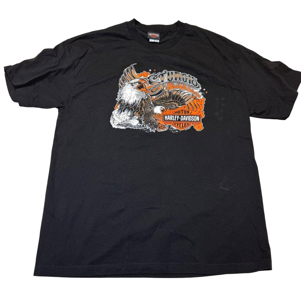 Harley Davidson Sturgis Black Hills Rally 2014 T Shirt Mens XL Eagle Graphic Tee